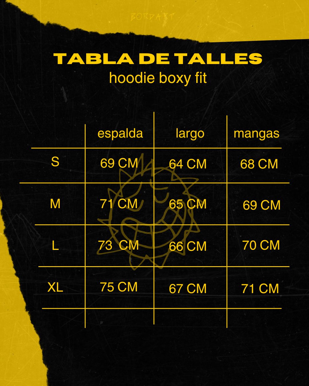 Tabla de talles 2